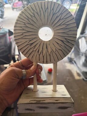 White Decorative Sunburst Stand - Home Art Accent